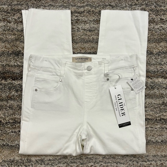 Liverpool Glider Pull-On Cropped Split Hem Jeans Sz 4/27P NWT | Liverpool Crop - - Picture 1 of 14
